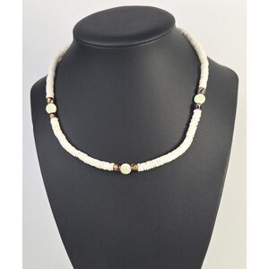 Puka Shell Green Flower Bead Accents